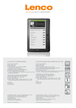 Lenco EB-900 Fiche technique