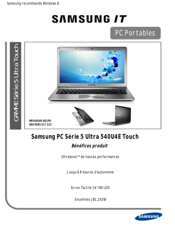 Samsung NP530U4E-S01FR Fiche technique | Fixfr
