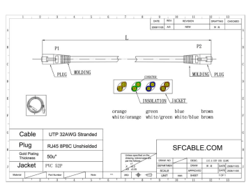 SF Cable CAT6-FW-45 Fiche technique | Fixfr