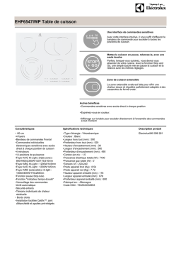 Electrolux EHF6547IWP Fiche technique