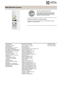 Electrolux ENN12801AW Fiche technique