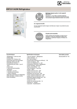 Electrolux ERF3311AOW Fiche technique