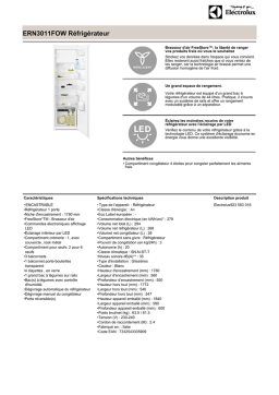 Electrolux ERN3011FOW Fiche technique