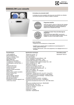 Electrolux ESI6542LOW Fiche technique