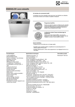 Electrolux ESI6542LOX Fiche technique