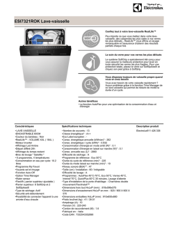 Electrolux ESI7321ROK Fiche technique