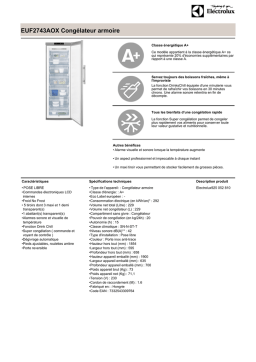 Electrolux EUF2743AOX Fiche technique