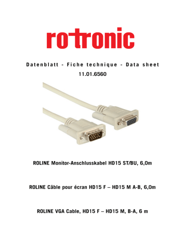 Roline 11.01.6560 Fiche technique | Fixfr