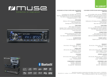 Muse M-1228 BT Fiche technique | Fixfr