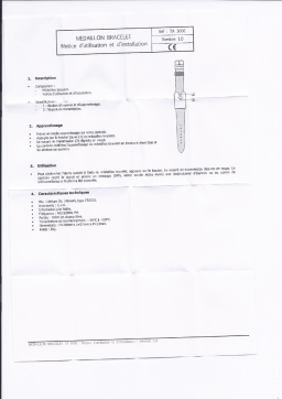 Myfox TA3001 Fiche technique