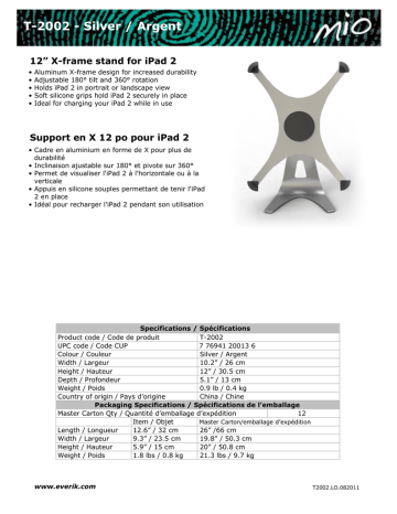 Mio T-2002 Fiche technique | Fixfr