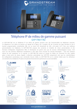 Grandstream GXP1780/GXP1782 Fiche technique