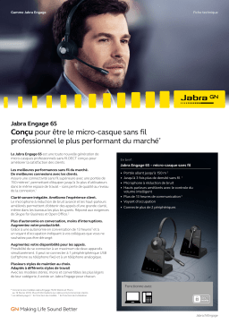 Jabra Engage 65 Convertible Fiche technique