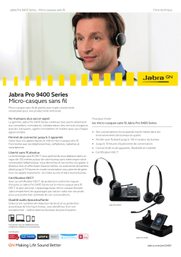 Jabra Pro 9400 Duo / Mono Fiche technique