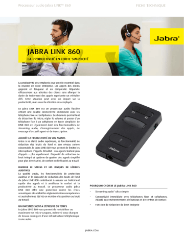 Jabra Link 860 Fiche technique | Fixfr
