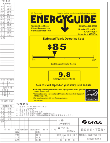 Une information important | GE AJCQ10ACE Manuel utilisateur | Fixfr