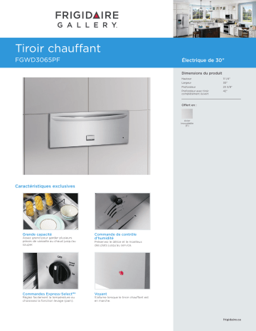 Frigidaire FGWD3065PF Manuel utilisateur | Fixfr