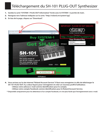 Mode d'emploi | Roland SH-101 PLUG-OUT Synthétiseur logiciel Manuel utilisateur | Fixfr