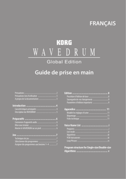 Korg WAVEDRUM Global Edition Manuel utilisateur