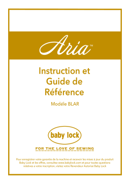 Baby Lock Aria Sewing Machine Manuel utilisateur