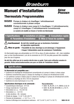 Robertshaw Braeburn 5020 5220 Thermostat Manuel utilisateur