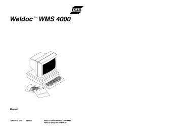 ESAB Weldoc t WMS 4000 Manuel utilisateur | Fixfr