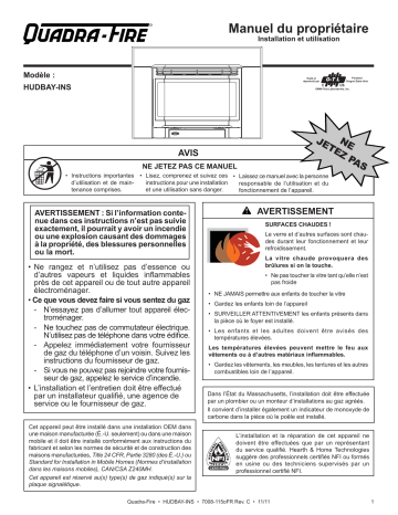 Quadrafire HUDBAY-INS FR Manuel utilisateur | Fixfr