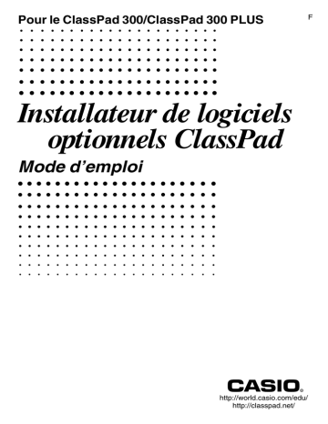 Casio ClassPad Manuel utilisateur | Fixfr