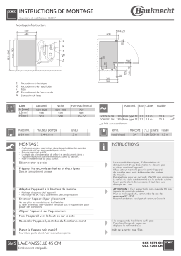 Whirlpool GCX 5874 Guide d'installation