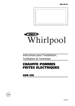 Whirlpool ADN 604 Manuel utilisateur