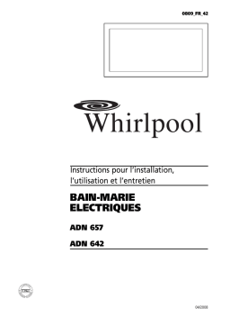 Whirlpool ADN 641 Guide d'installation