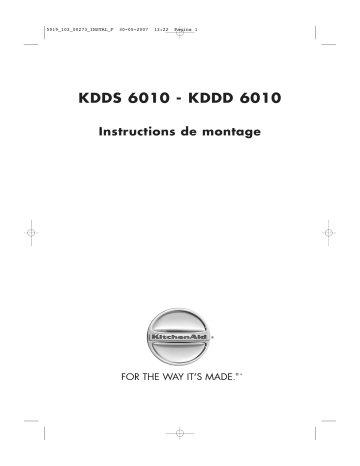 KDDS 6010     KA | KDDS 6010 | Whirlpool KDDD 6010 Guide d'installation | Fixfr