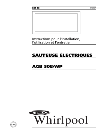 Mode d'emploi | Whirlpool AGB 508/WP Manuel utilisateur | Fixfr