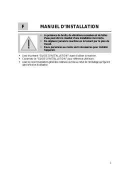 Whirlpool AWM 8000/PRO Guide d'installation