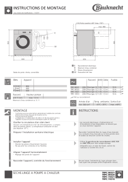 Whirlpool TRPC 86520 Guide d'installation