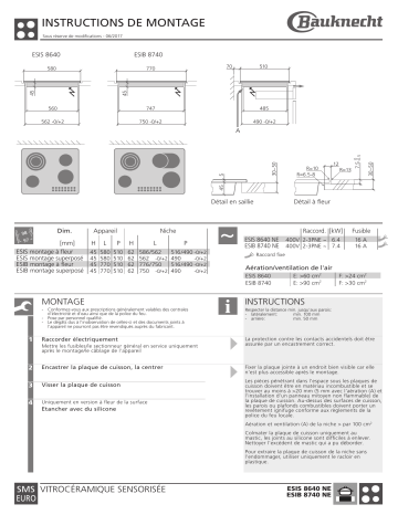 ESIS 8640 NE | Whirlpool ESIB 8740 NE Guide d'installation | Fixfr