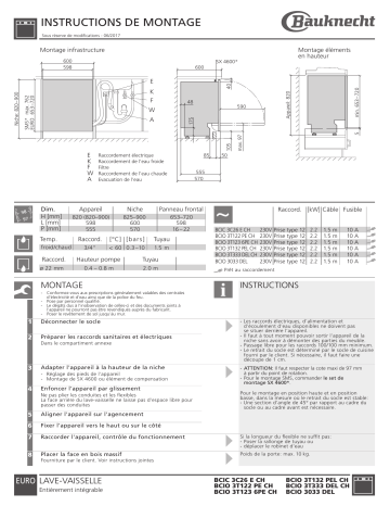Whirlpool BCIO 3O33 DEL Guide d'installation | Fixfr