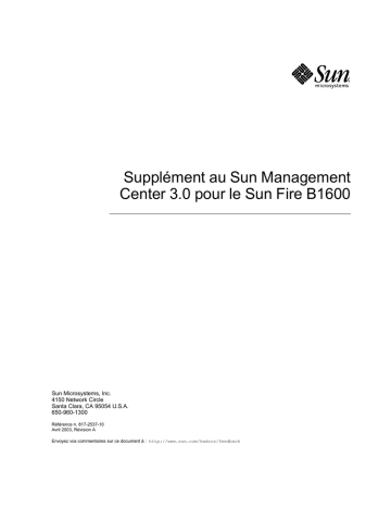 Sun Management Center 3.0 Supplement for the Sun Fire B1600 | Fixfr