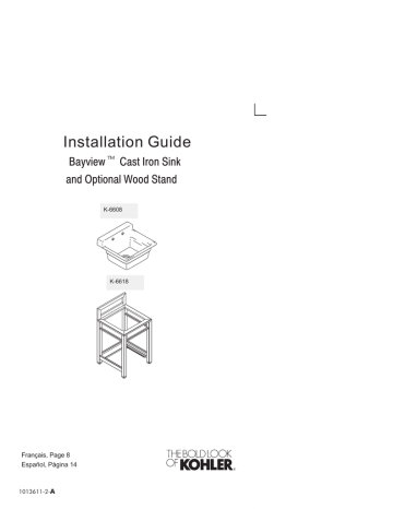 Kohler K-6608-1P-96 Guide d'installation | Fixfr