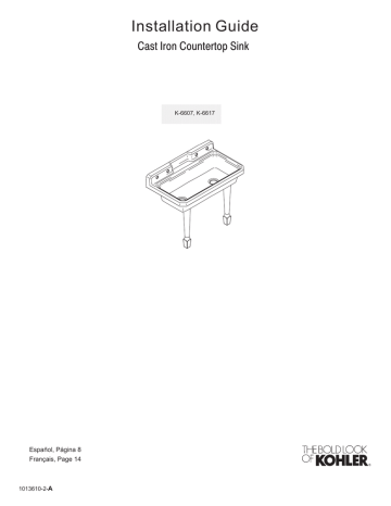 Kohler K-6607-4-0 Guide d'installation | Fixfr