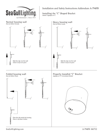Sea gull lighting 14604S-15 Guide d'installation | Fixfr