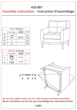 Worldwide Homefurnishings 403-881 Guide d'installation