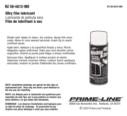 Prime-Line RZ 50-4A24 Guide d'installation