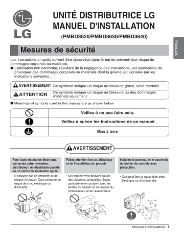 LG PMBD3630.ENCXLUS Guide d'installation | Fixfr