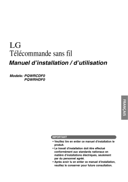 LG PQWRHDF0.ENCXLEU Guide d'installation