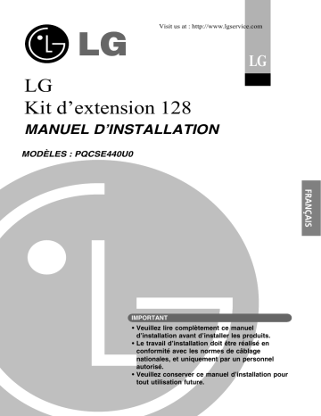 LG PQCSE440U0.ENCXLEU Guide d'installation | Fixfr