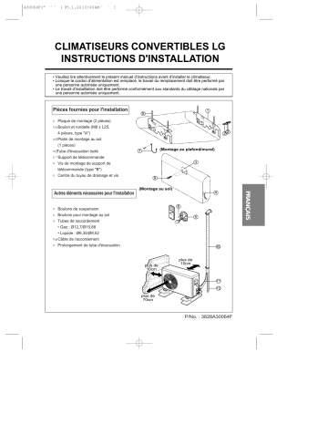 LG LV-B1864HL Guide d'installation | Fixfr
