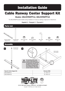 Tripp Lite SRLCNTRSPPT12 & SRLCNTRSPPT18 Guide d'installation