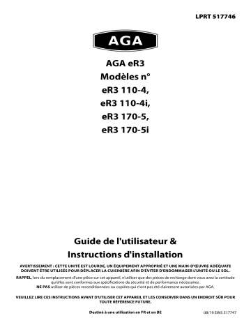 AGA eR3 110 and 170 User and Guide d'installation | Fixfr