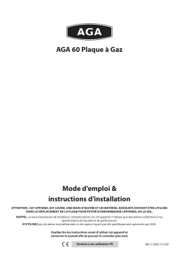 AGA eR3 60  / 60 Gas User and Guide d'installation